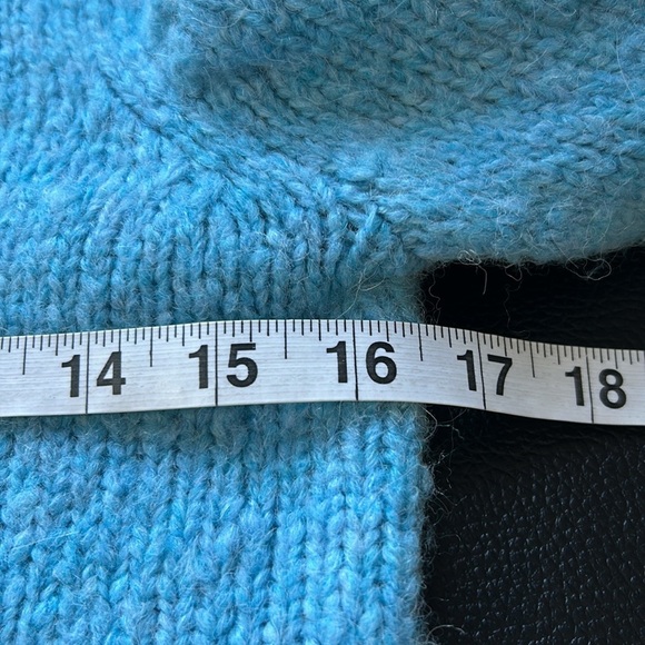 Derek Lam 10 Crosby Locken Puff Sleeve Sweater in Light Blue Alpaca Sz S - Picture 9 of 12